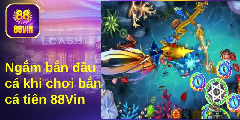 Bạn hãy tập trung vào ngắm bắn trực diện đầu cá để tăng độ chính xác cao