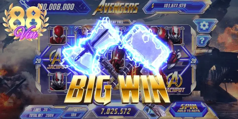 Slot game Avengers được rất nhiều game thủ yêu thích